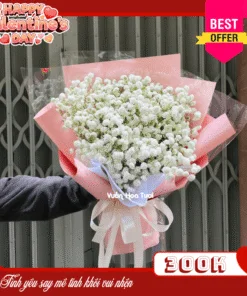 Hoa Valentine Bó Hoa Baby Tình Yêu Tinh Khôi