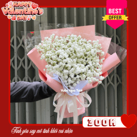 Hoa Valentine Bó Hoa Baby Tình Yêu Tinh Khôi