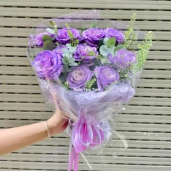 Bó Hoa Hồng Tím Sinh Nhật Say Đắm