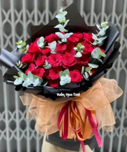 hình ảnh về Bó Hoa Hồng Đỏ Hàn Quốc Ngày Nắng Sớm