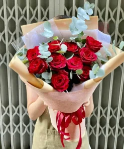 Bó Hoa Hồng Đỏ Cổ Điển