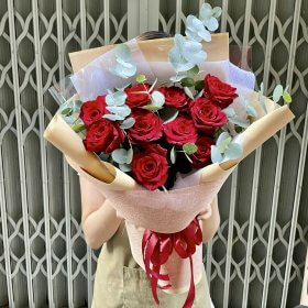 Bó Hoa Hồng Đỏ Cổ Điển