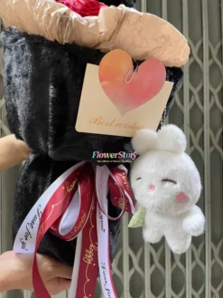Bó Hoa Hồng Sáp Kèm Gấu Yêu Thương 2