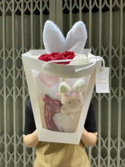 Bó Hoa Hồng Sáp Kèm Gấu Nhớ Yêu 6