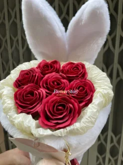 Bó Hoa Hồng Sáp Kèm Gấu Nhớ Yêu 4