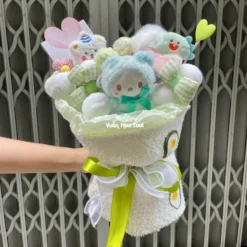 Bó Hoa Gấu Bông Xinh Xanh Tặng Sinh Nhật