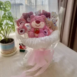 Hoa Gấu Bông Phiên Bản Gấu Dâu Hàn Quốc {Kèm Túi}