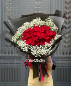 Bó Hoa Hồng Đỏ Giống Ecuador Tặng Sinh Nhật