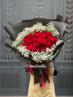 Bó Hoa Hồng Đỏ Giống Ecuador Tặng Sinh Nhật