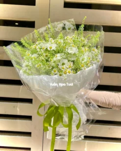 Mẫu hoa bó cúc tana phối cùng rosy