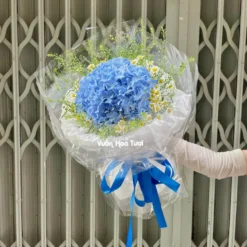 Hoa Bó Cẩm Tú Cầu Xanh Vui Tươi