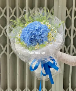 Hoa Bó Cẩm Tú Cầu Xanh Vui Tươi