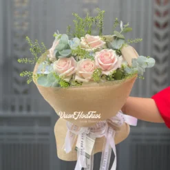 Bó Hoa Tú Cầu Kem Dâu