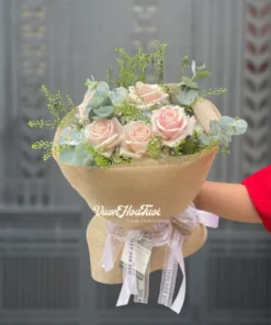 Bó Hoa Tú Cầu Kem Dâu