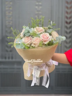 Bó Hoa Tú Cầu Kem Dâu