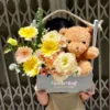 Giỏ Hoa Gấu Bông Honey Bear