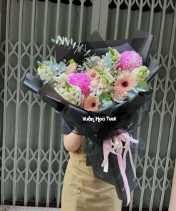 Hình ảnh sản phẩm Bó Hoa Cúc Mẫu Sinh Nhật Pastel Flacky