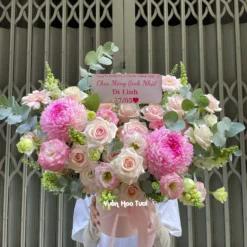 Lẵng Hoa Sinh Nhật Pastel Pinky Sweet