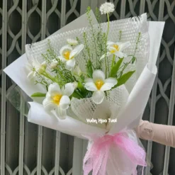 Bó Hoa Tulip While Love Trắng Vườn Hoa Tươi
