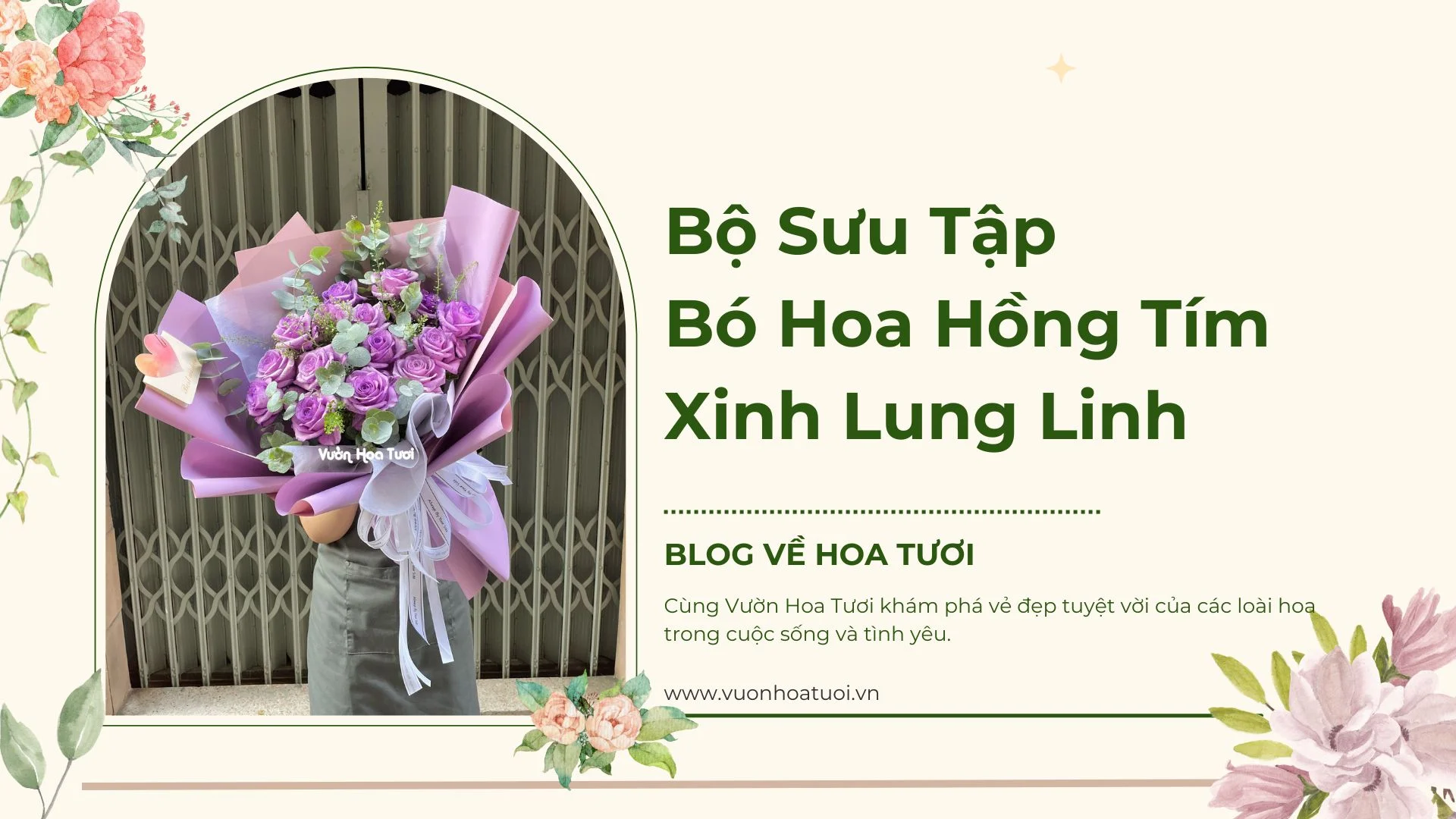 Bó Hoa Hồng Tím
