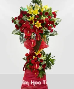 Kệ Hoa Khai trương Môn Đỏ Hồng Phát Thịnh Vượng