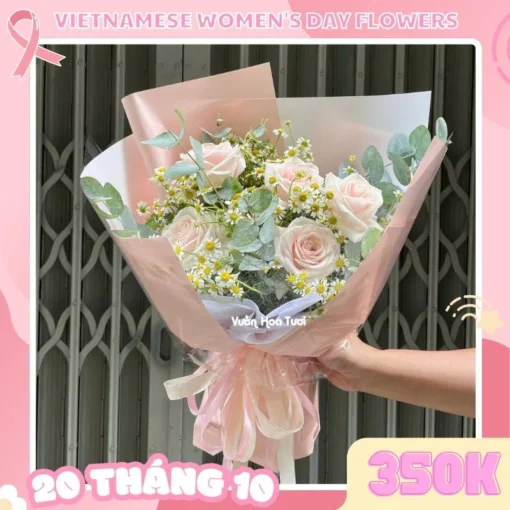 Bó Hoa 20 Tháng 10 HappyWoman RoseTana