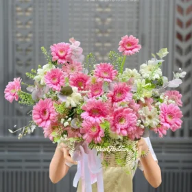 Giỏ Hoa Tươi Mừng Khai Trương Đồng Tiền Xinh