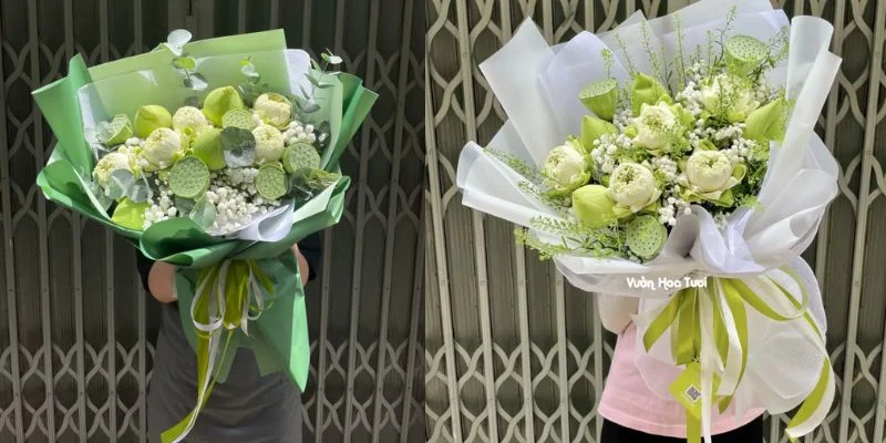 Bó hoa sen tặng sinh nhật – món quà gửi trao sự tinh tế, chân thành bó hoa sen tặng sinh nhật