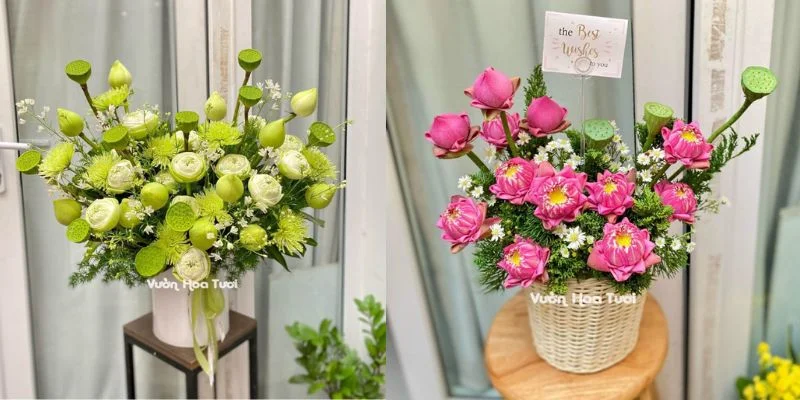 Bó hoa sen tặng sinh nhật – món quà gửi trao sự tinh tế, chân thành bó hoa sen tặng sinh nhật