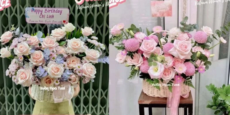 giỏ hoa đẹp 20/11