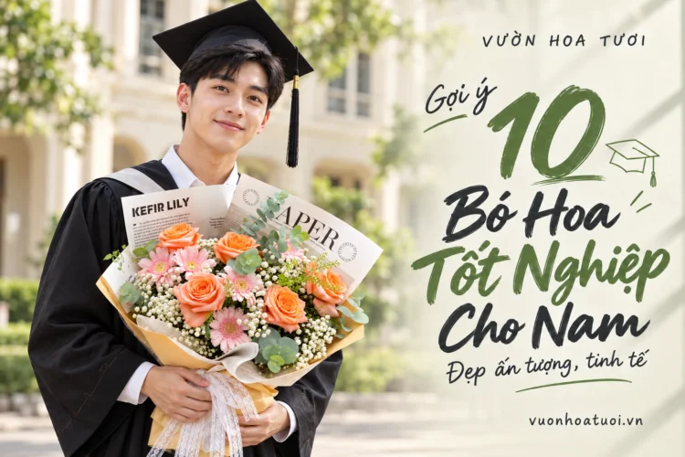 Bó Hoa Tốt Nghiệp Cho Nam: Cách Chọn Đẹp, Nam Tính, Đúng Ngân Sách goi y 10 bo hoa tot nghiep tang nam