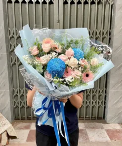 Bó Hoa Cúc Mẫu Đơn Xanh Sinh Nhật Đằm Thắm