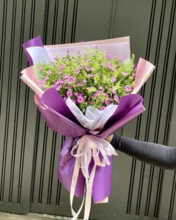 Bó Hoa Thạch Thảo Tím Xinh Xinh