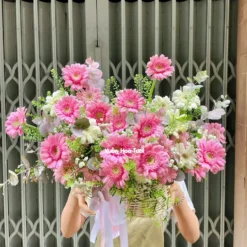 Giỏ Hoa Tươi Đồng Tiền Mừng Khai Trương PrettyNice