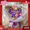 Set Quà Valentine Gấu Bông & Hoa Sáp Labu Tím 11