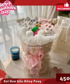 Set Quà Valentine Gấu Bông Posy