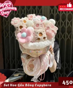 Set Quà Valentine Gấu Bông Capybara