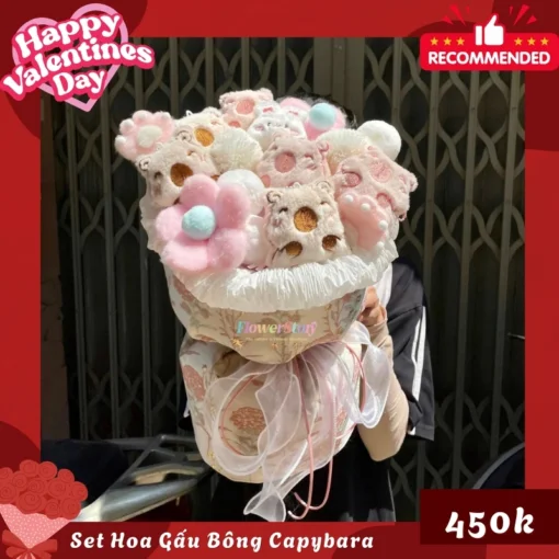 Set Quà Valentine Gấu Bông Capybara