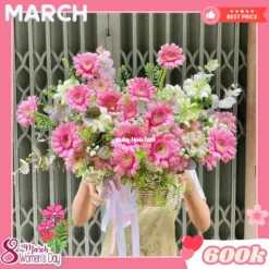 Giỏ Hoa Đồng Tiền Hồng 8 Tháng 3