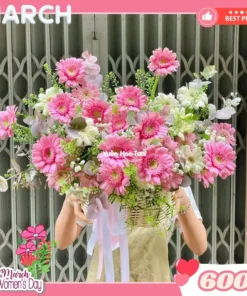 Giỏ Hoa Đồng Tiền Hồng 8 Tháng 3