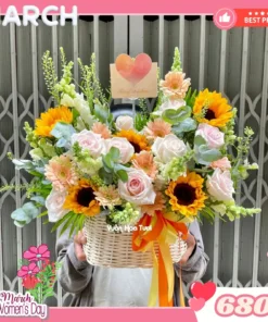 Giỏ Hoa 8 Tháng 3 Hướng Dương Xinh Xinh