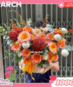 Giỏ Hoa Sang Trọng Lời thì thầm của hoa 8/3