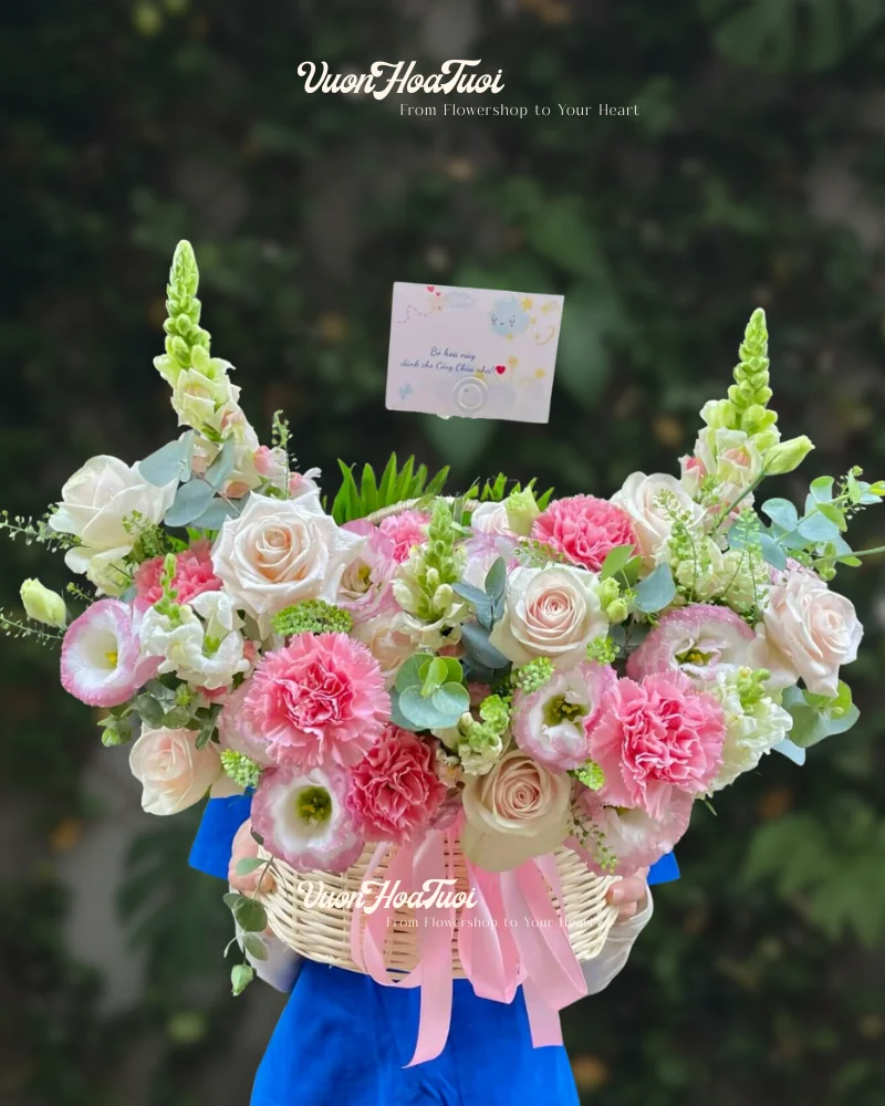 Happy Rose Pink Gio Hoa Happy Rose Pink