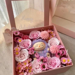 Set Quà Hoa Sáp Valentine x Lubaba Tím