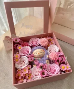 Set Quà Hoa Sáp Valentine x Lubaba Tím