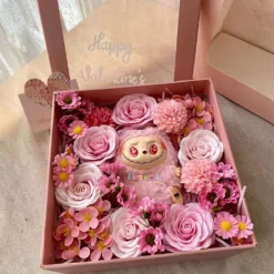 Set Quà Hoa Sáp Valentine x Lubaba Hồng