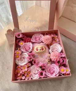 Set Quà Hoa Sáp Valentine x Lubaba Hồng