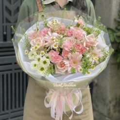 Mẫu bó hoa hồng yêu thương tặng sinh nhật kỷ niệm đẹp mắt