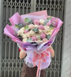 Bó Hoa Hồng Ping Pong Sinh Nhật Say Đắm