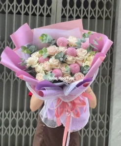 Bó Hoa Hồng Ping Pong Sinh Nhật Say Đắm